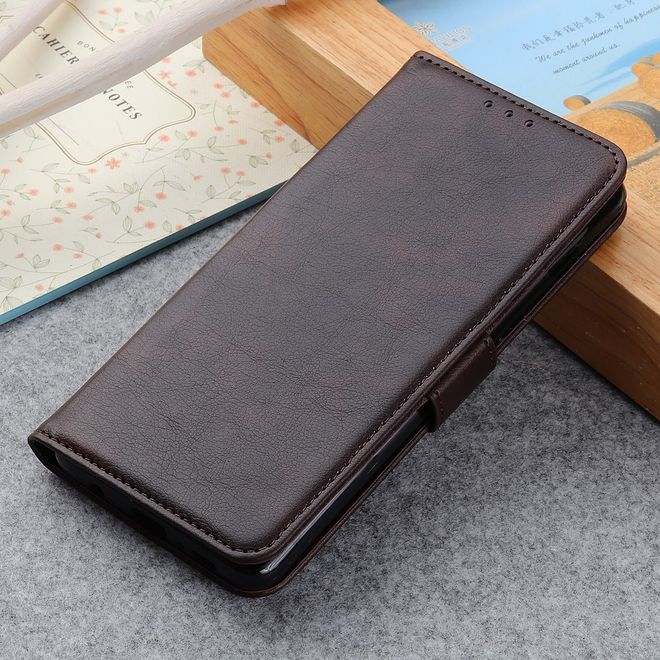 Xiaomi Mi 10 / Mi 10 Pro Handy Hülle - Litchi IV Leder Bookcover Series - kaffeefarben