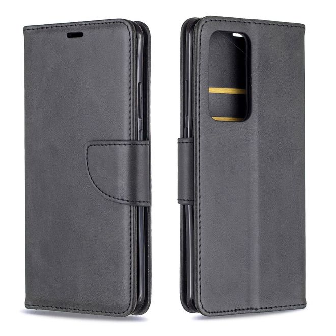 Huawei P40 Pro Handy Hülle - Classic IV Leder Bookcover Series - schwarz