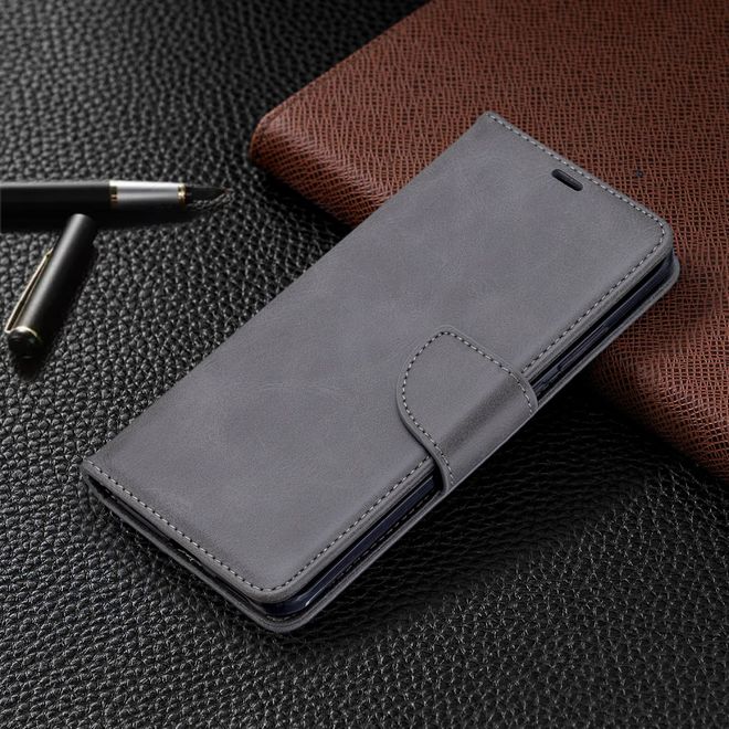 Huawei P40 Pro Handy Hülle - Classic IV Leder Bookcover Series - grau