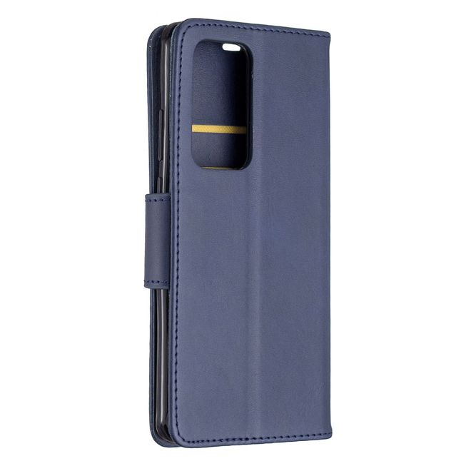 Huawei P40 Pro Handy Hülle - Classic IV Leder Bookcover Series - dunkelblau