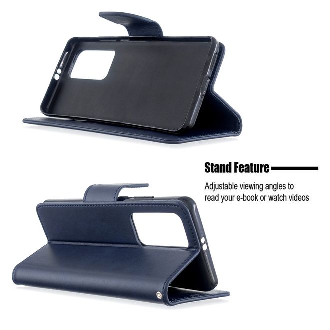 Huawei P40 Pro Handy Hülle - Classic IV Leder Bookcover Series - dunkelblau