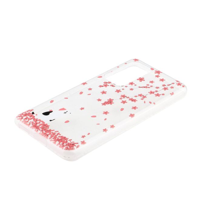 Huawei P40 Pro Handyhülle - Softcase Image Plastik Series - Katze und Blumen
