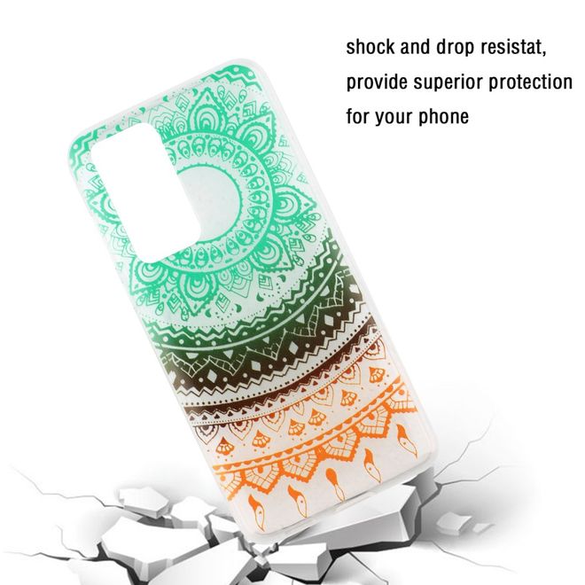 Huawei P40 Pro Handyhülle - Softcase Image Plastik Series - farbiges Mandala