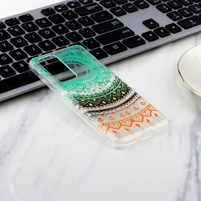 Huawei P40 Pro Handyhülle - Softcase Image Plastik Series - farbiges Mandala