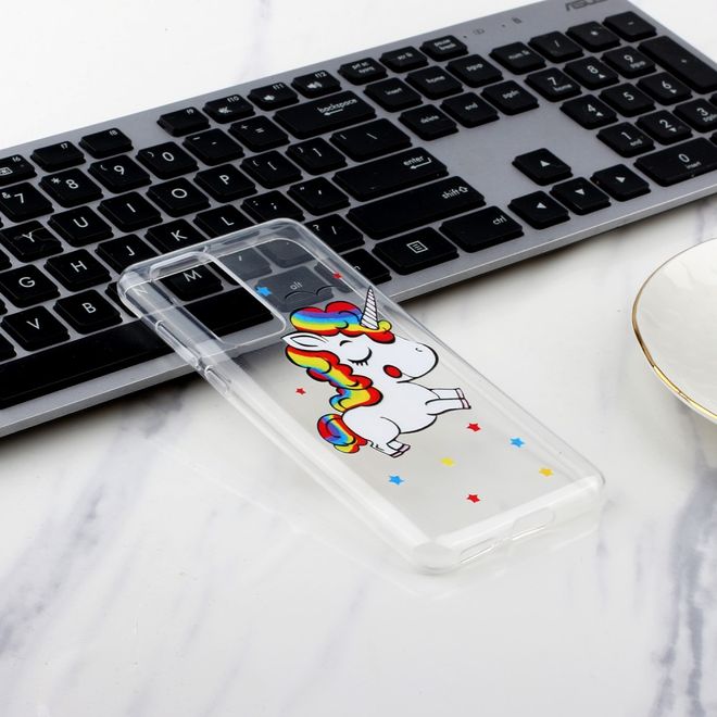 Huawei P40 Pro Handyhülle - Softcase Image Plastik Series - süsses Einhorn