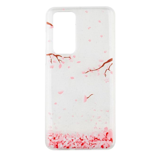 Huawei P40 Pro Handyhülle - Softcase Image Plastik Series - fallende Blüten