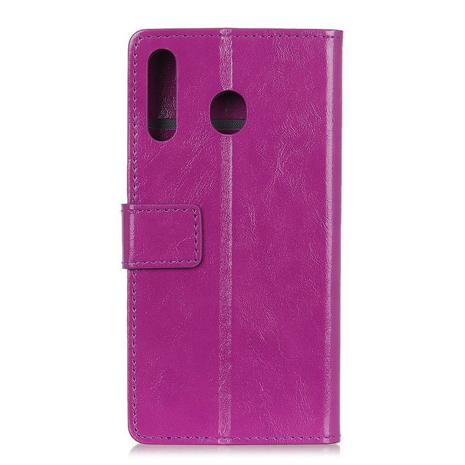Huawei P40 Lite E Handyhülle - Crazy Horse Leder Bookcover Series - purpur
