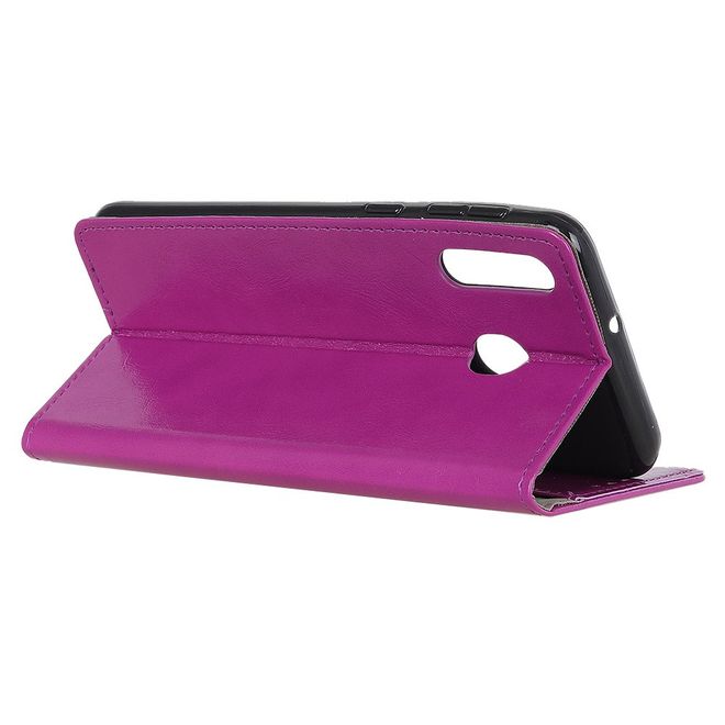 Huawei P40 Lite E Handyhülle - Crazy Horse Leder Bookcover Series - purpur