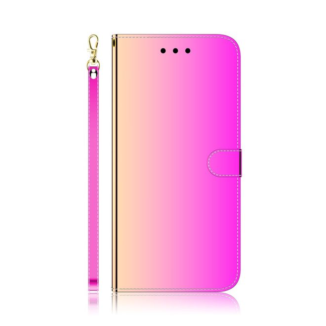 Huawei P40 Hülle - Mirror Surface Bookcover Series - rosa