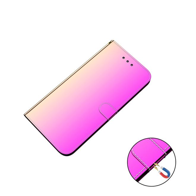Huawei P40 Hülle - Mirror Surface Bookcover Series - rosa