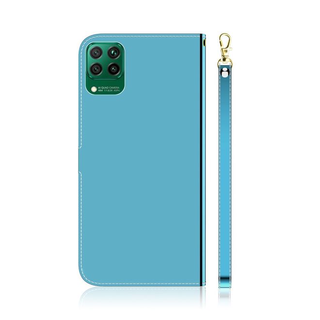 Huawei P40 Lite Hülle - Mirror Surface Bookcover Series - blau