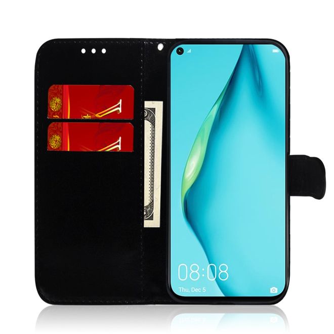 Huawei P40 Lite Hülle - Mirror Surface Bookcover Series - blau