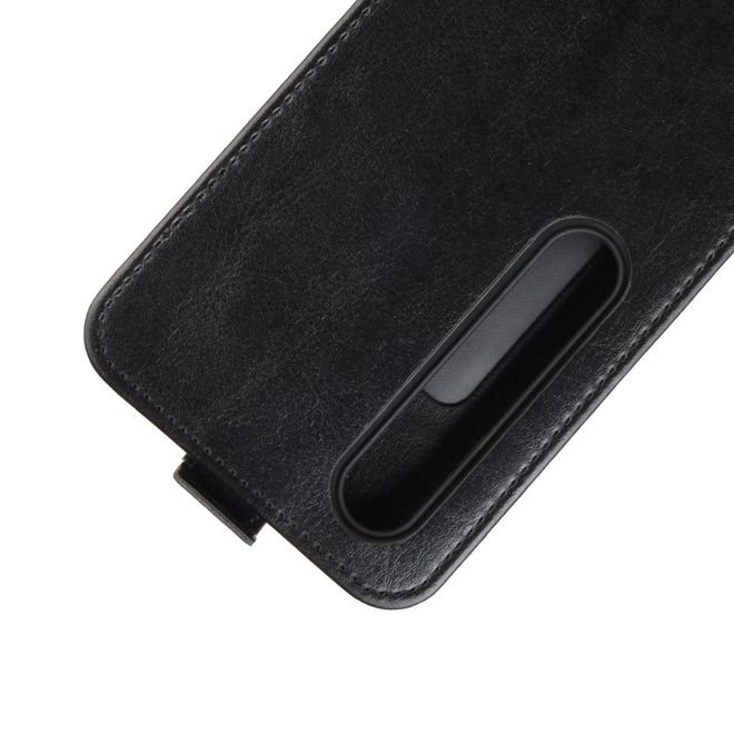 Xiaomi Mi 10 / Mi 10 Pro Handyhülle - Crazy Horse Leder Flipcase - vertikal - schwarz