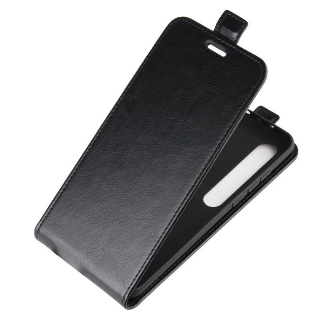Xiaomi Mi 10 / Mi 10 Pro Handyhülle - Crazy Horse Leder Flipcase - vertikal - schwarz