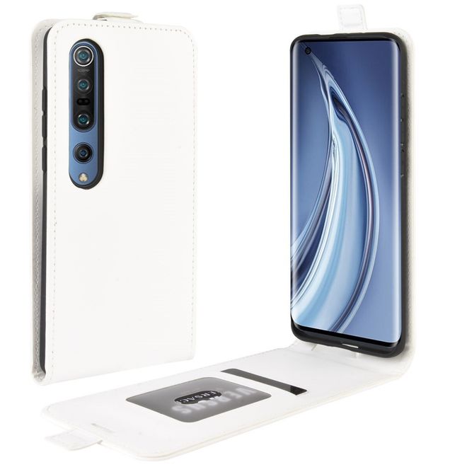 Xiaomi Mi 10 / Mi 10 Pro Handyhülle - Crazy Horse Leder Flipcase - vertikal - rot