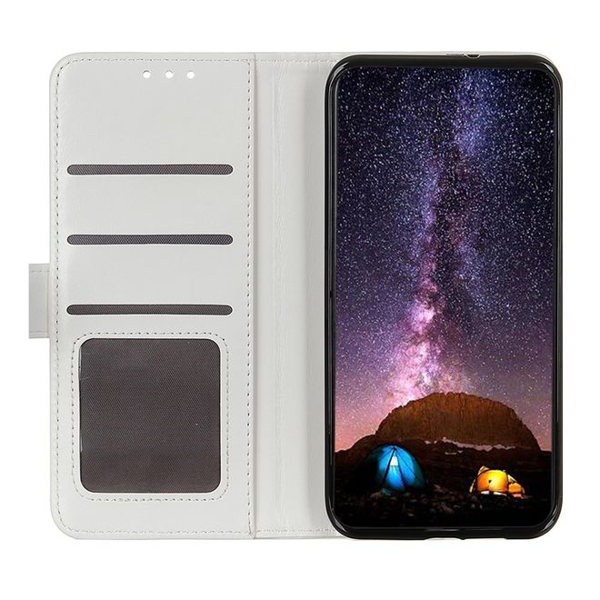 Xiaomi Mi 10 / Mi 10 Pro Handyhülle - Crazy Horse Leder Bookcover Series - weiss