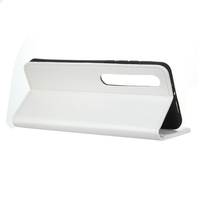 Xiaomi Mi 10 / Mi 10 Pro Handyhülle - Crazy Horse Leder Bookcover Series - weiss