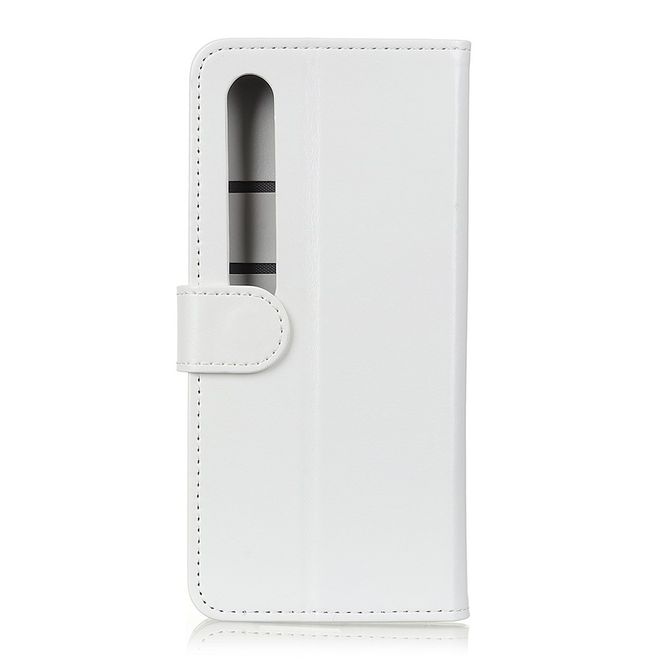 Xiaomi Mi 10 / Mi 10 Pro Handyhülle - Crazy Horse Leder Bookcover Series - weiss