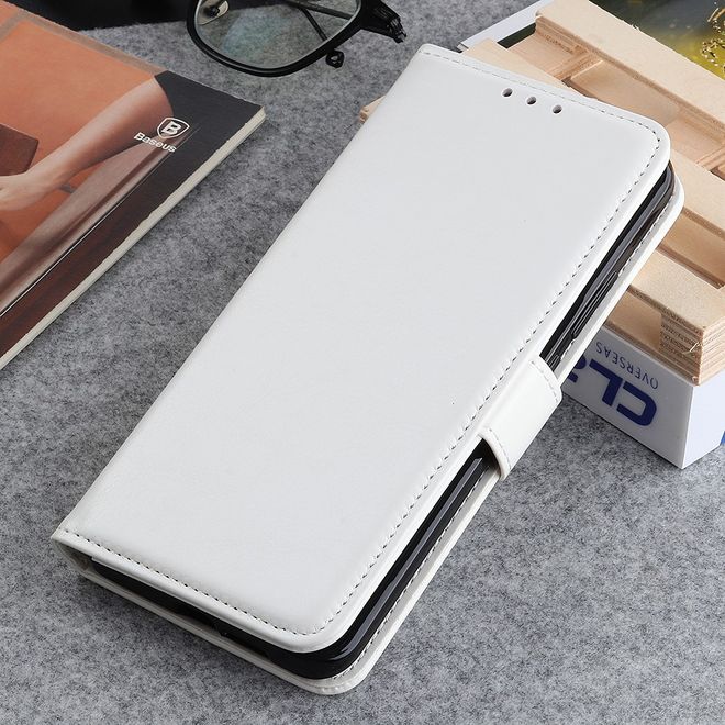Xiaomi Mi 10 / Mi 10 Pro Handyhülle - Crazy Horse Leder Bookcover Series - weiss