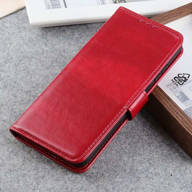 Xiaomi Mi 10 / Mi 10 Pro Handyhülle - Crazy Horse Leder Bookcover Series - rot