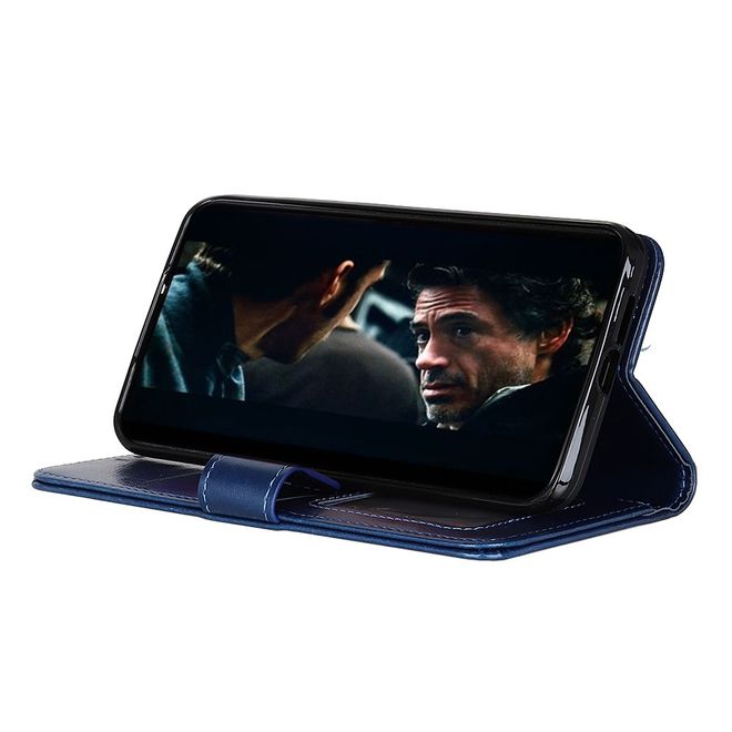 Xiaomi Mi 10 / Mi 10 Pro Handyhülle - Crazy Horse Leder Bookcover Series - blau