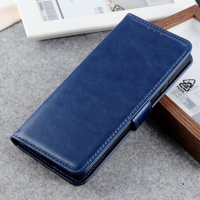Xiaomi Mi 10 / Mi 10 Pro Handyhülle - Crazy Horse Leder Bookcover Series - blau