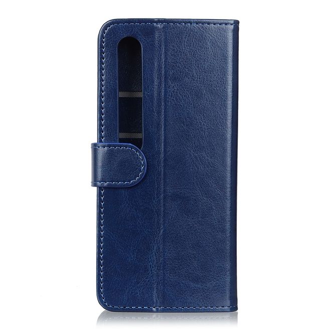 Xiaomi Mi 10 / Mi 10 Pro Handyhülle - Crazy Horse Leder Bookcover Series - blau