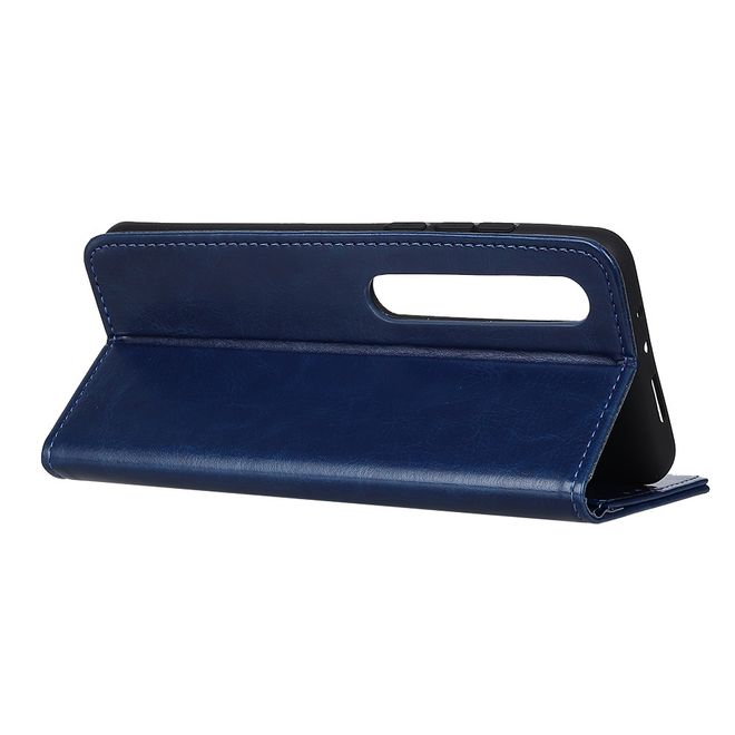 Xiaomi Mi 10 / Mi 10 Pro Handyhülle - Crazy Horse Leder Bookcover Series - blau