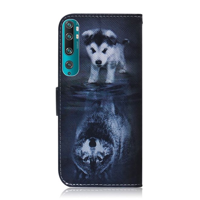 Xiaomi Mi 10 / Mi 10 Pro Handy Hülle - Leder Bookcover Image Series - Baby Wolf