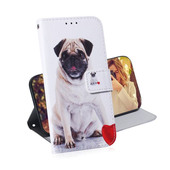 Xiaomi Mi 10 / Mi 10 Pro Handy Hülle - Leder Bookcover Image Series - Hund und Herz