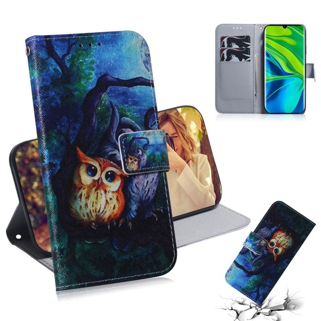 Xiaomi Mi 10 / Mi 10 Pro Handy Hülle - Leder Bookcover Image Series - düstere Eulen