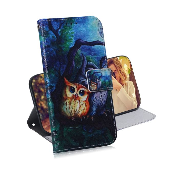 Xiaomi Mi 10 / Mi 10 Pro Handy Hülle - Leder Bookcover Image Series - düstere Eulen