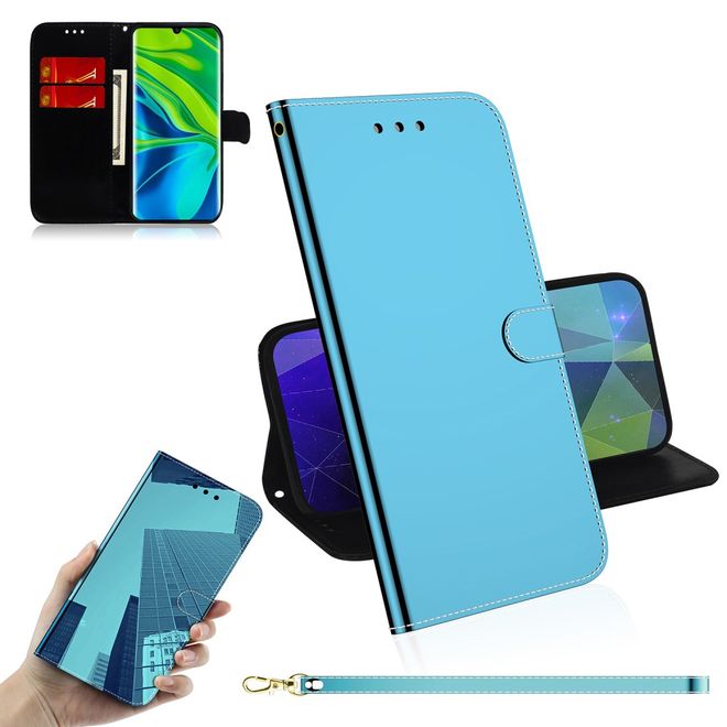Xiaomi Mi 10 / Mi 10 Pro Hülle - Mirror Surface Bookcover Series - blau