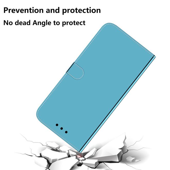 Xiaomi Mi 10 / Mi 10 Pro Hülle - Mirror Surface Bookcover Series - blau