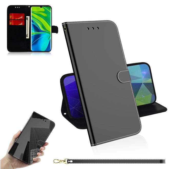 Xiaomi Mi 10 / Mi 10 Pro Hülle - Mirror Surface Bookcover Series - schwarz