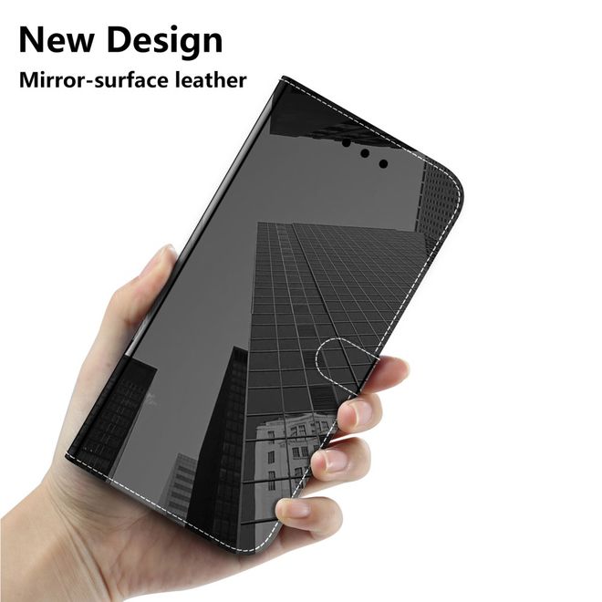 Xiaomi Mi 10 / Mi 10 Pro Hülle - Mirror Surface Bookcover Series - schwarz