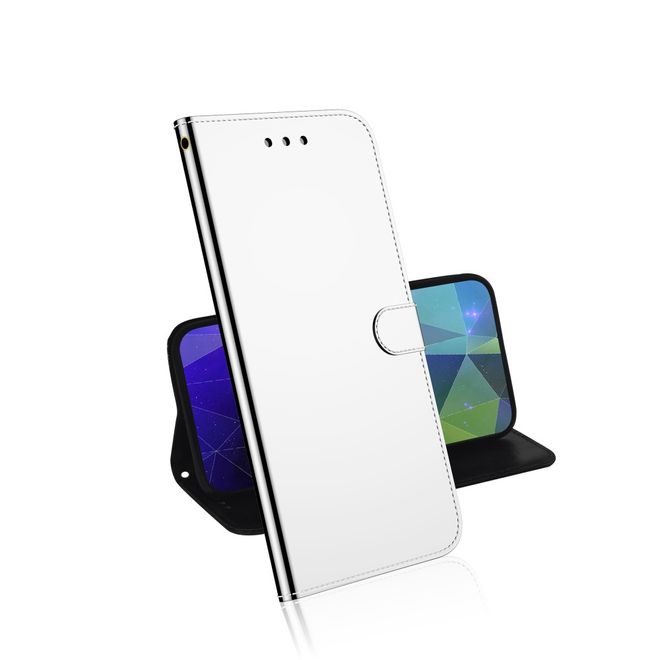 Xiaomi Mi 10 / Mi 10 Pro Hülle - Mirror Surface Bookcover Series - silber