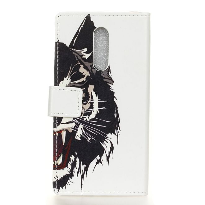 OnePlus 8 Handy Hülle - Leder Bookcover Image Series - Tigermuster