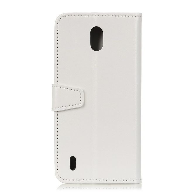 Nokia 1.3 Handyhülle - Crazy Horse Leder Bookcover Series - weiss