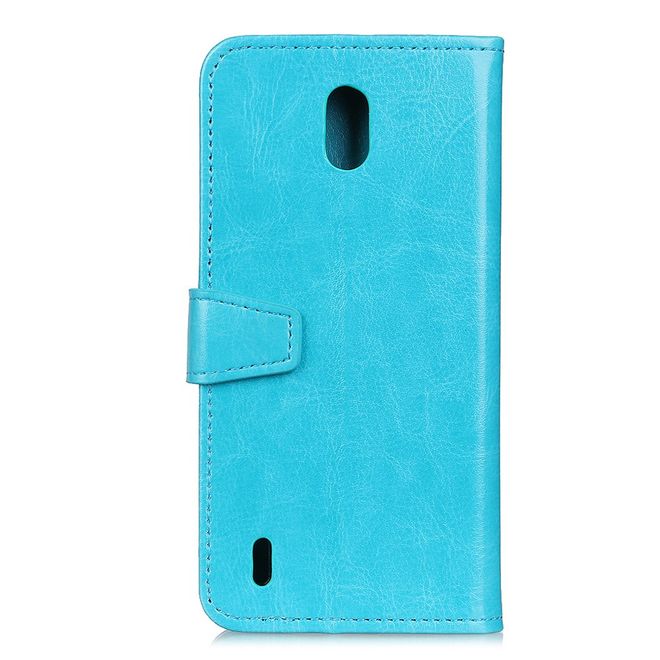 Nokia 1.3 Handyhülle - Crazy Horse Leder Bookcover Series - blau