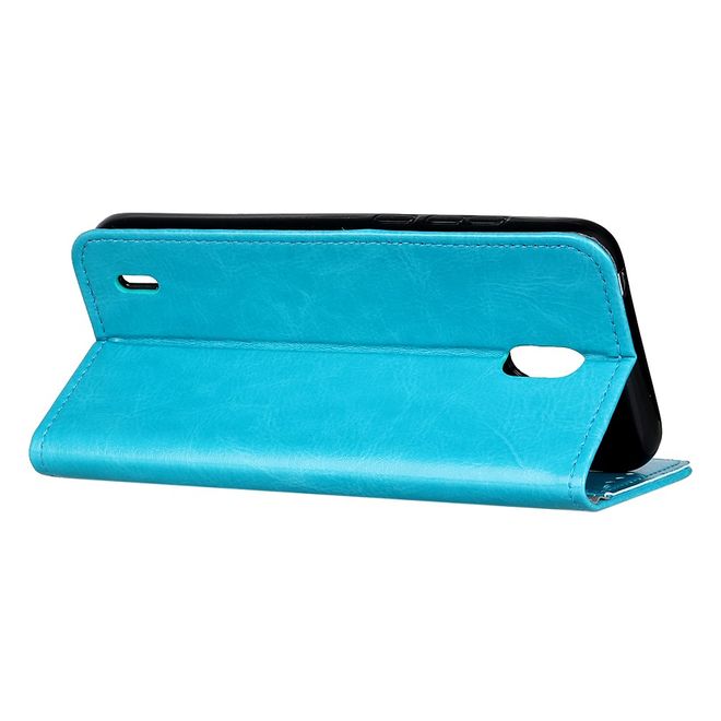 Nokia 1.3 Handyhülle - Crazy Horse Leder Bookcover Series - blau