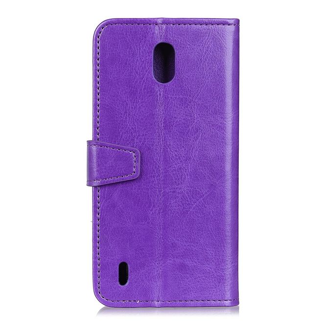 Nokia 1.3 Handyhülle - Crazy Horse Leder Bookcover Series - purpur