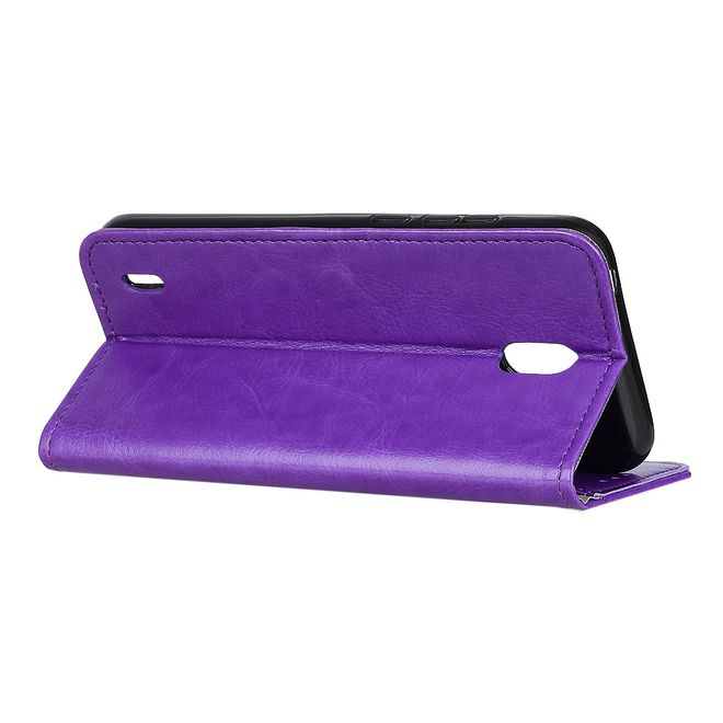 Nokia 1.3 Handyhülle - Crazy Horse Leder Bookcover Series - purpur