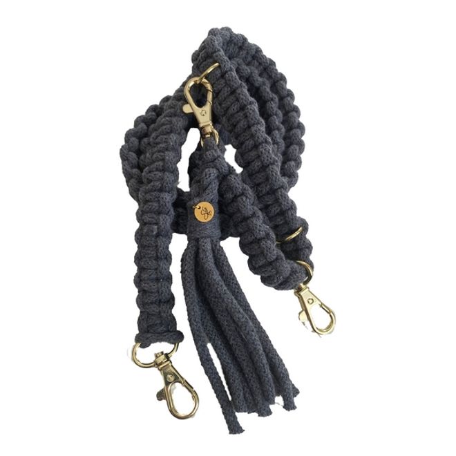 Samsung Galaxy S20 Ultra Handykette aus Baumwollgarn handgefertigt in CH - TPU Hülle zum Umhängen - grau