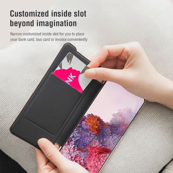 Nillkin - Samsung Galaxy S20 Hülle - Leder Case - Ming Series - beige