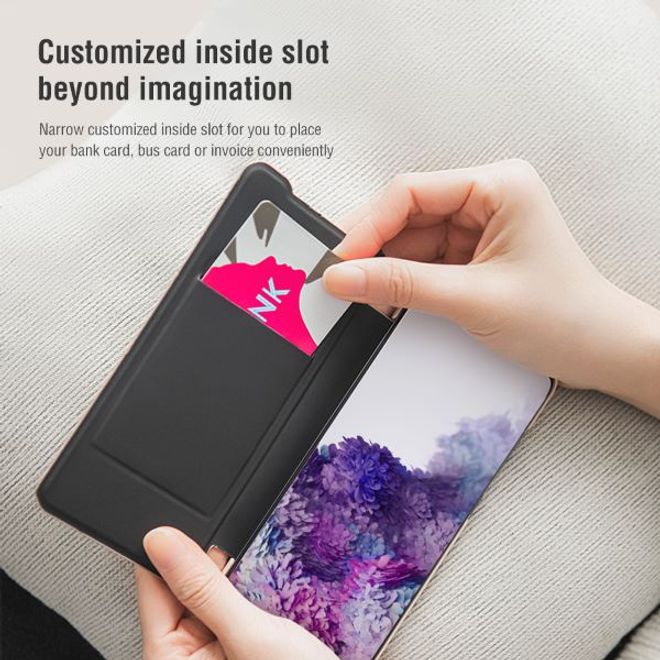 Nillkin - Samsung Galaxy S20+ Hülle - Leder Case - Ming Series - schwarz