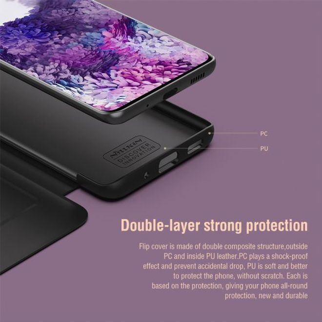 Nillkin - Samsung Galaxy S20+ Hülle - Leder Case - Ming Series - schwarz