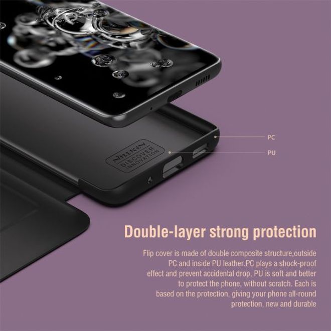 Nillkin - Samsung Galaxy S20 Ultra Hülle - Leder Case - Ming Series - schwarz