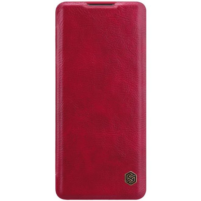 Nillkin - OnePlus 8 Pro Hülle - Leder Book Case - Qin Series - rot