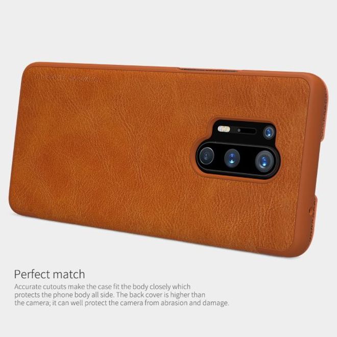 Nillkin - OnePlus 8 Pro Hülle - Leder Book Case - Qin Series - rot